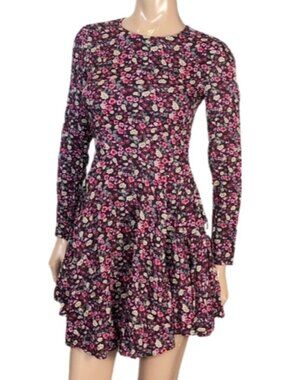 chinese dress ladies Amanda Purple Lace Panel Ribbed Knit Maxi Dress, L / Purple main image 0